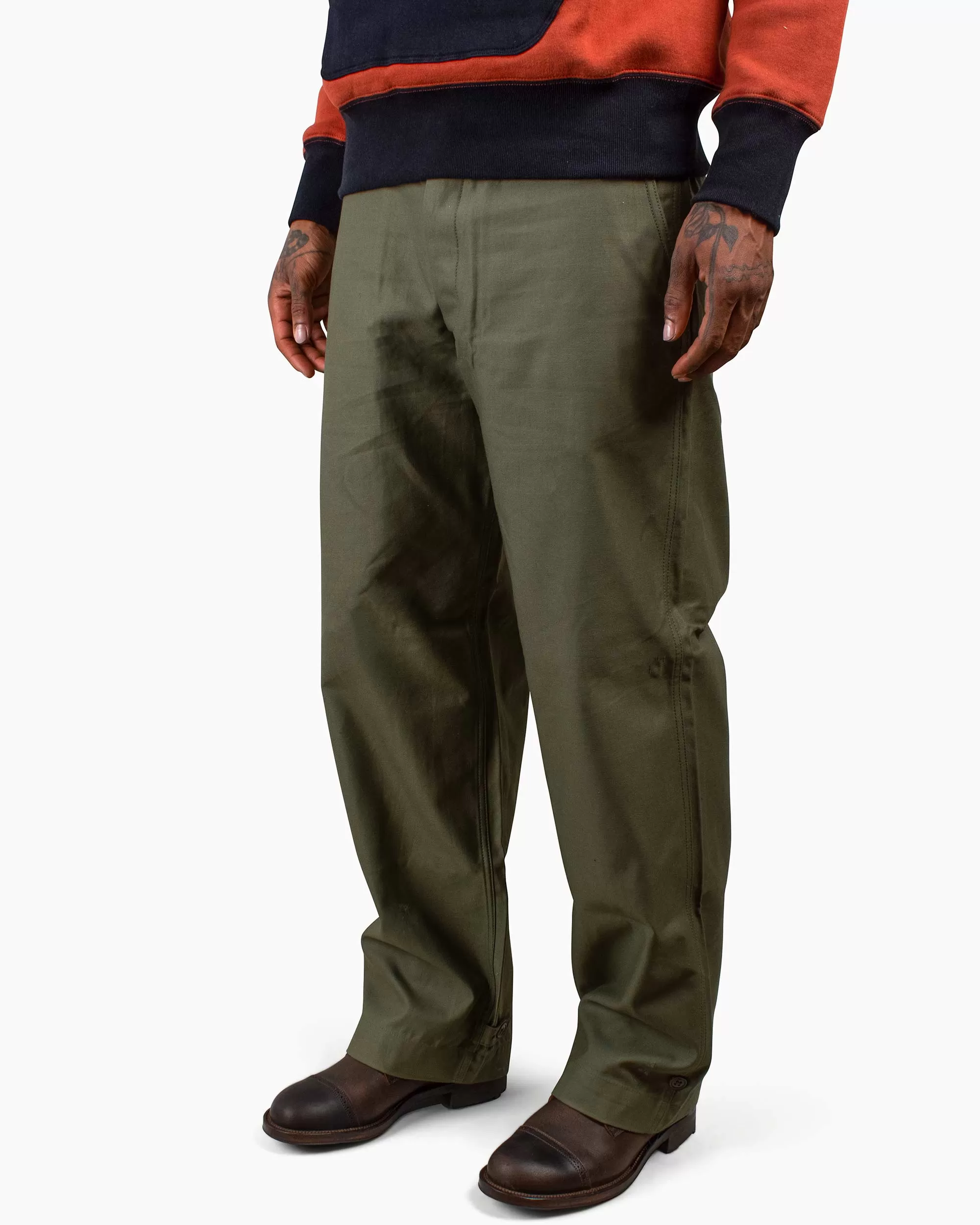 The Real McCoy's MP20103 Trousers, Field, Cotton O.D. Olive