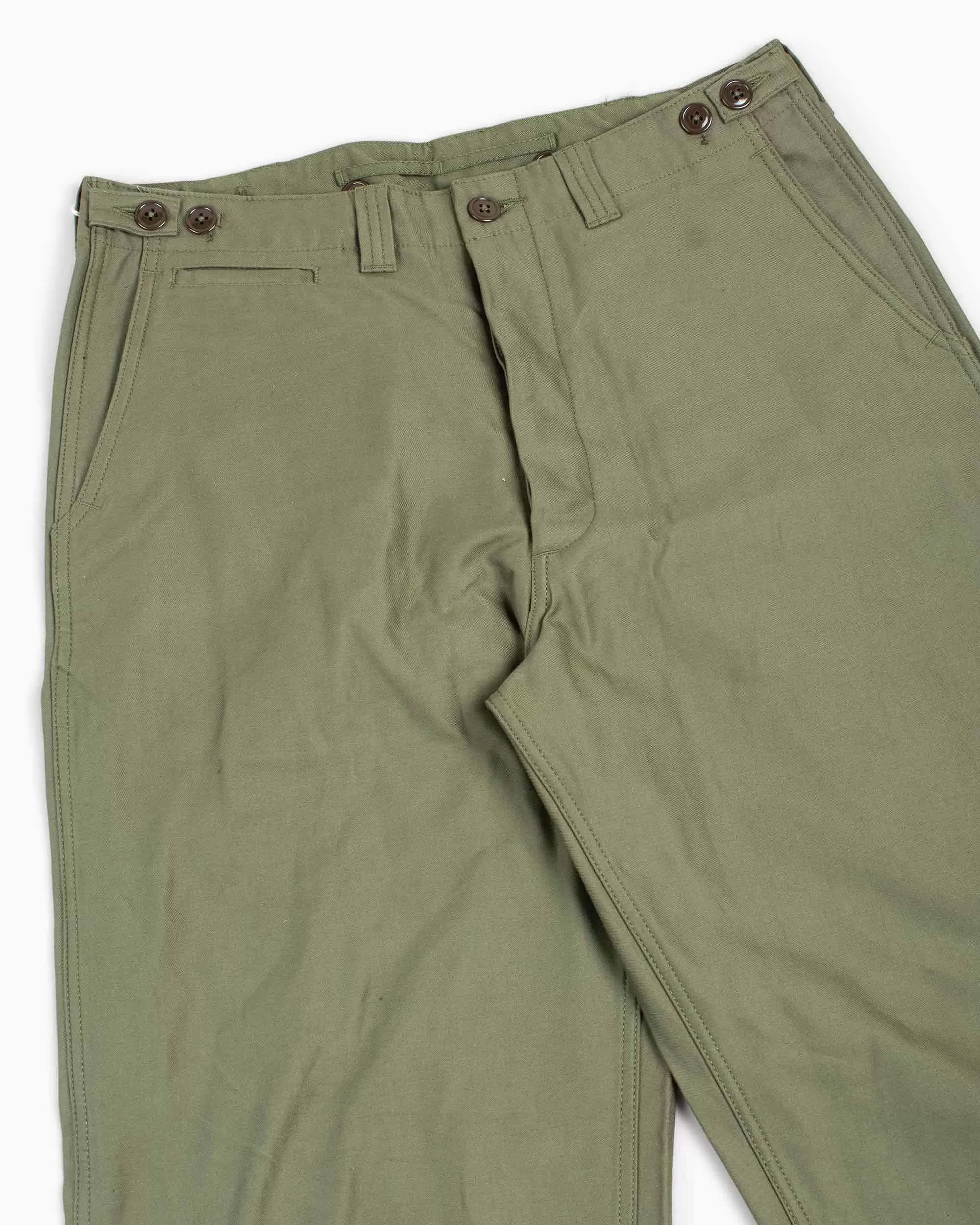 The Real McCoy's MP20103 Trousers, Field, Cotton O.D. Olive