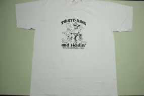 Thirty Nine And Holding Funny Offensive Vintage 80's Nude Single Stitch Jerzees T-Shirt