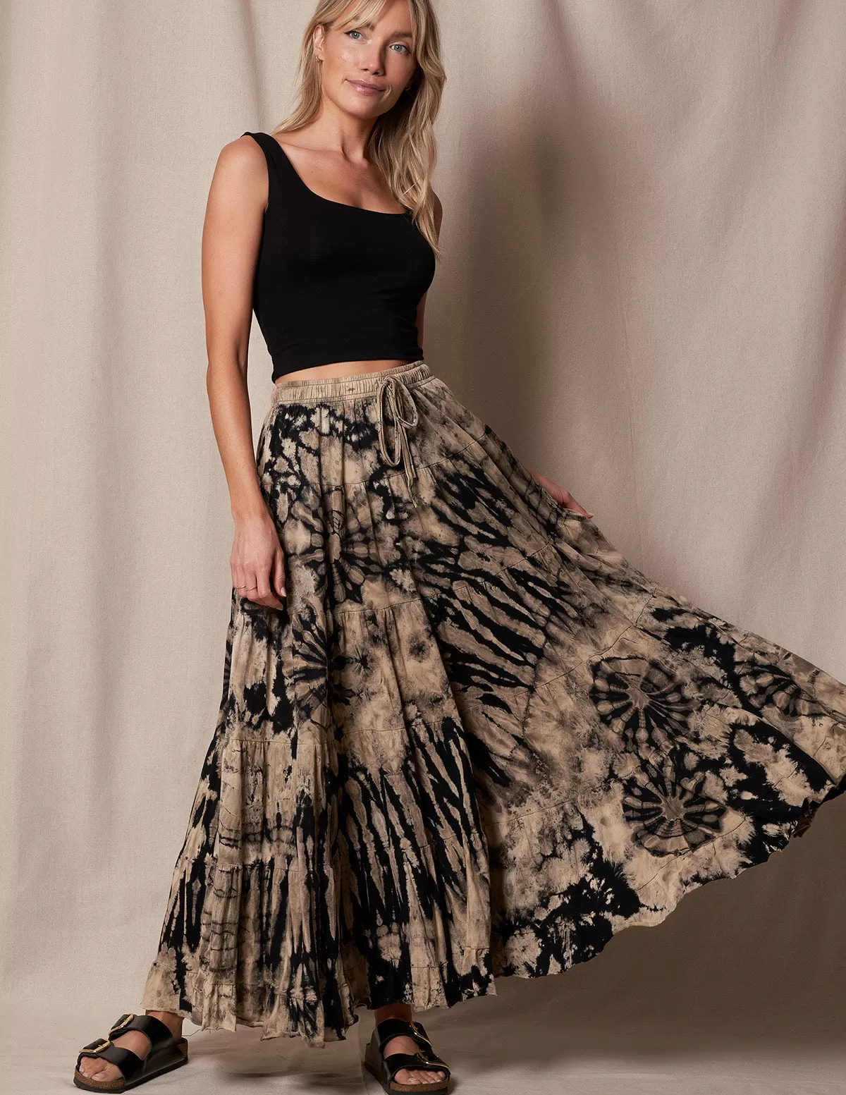 Tie Dye Flare Skirt