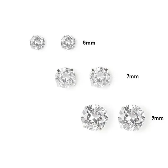 Tiny Studs. Cubic Zirconia Earrings