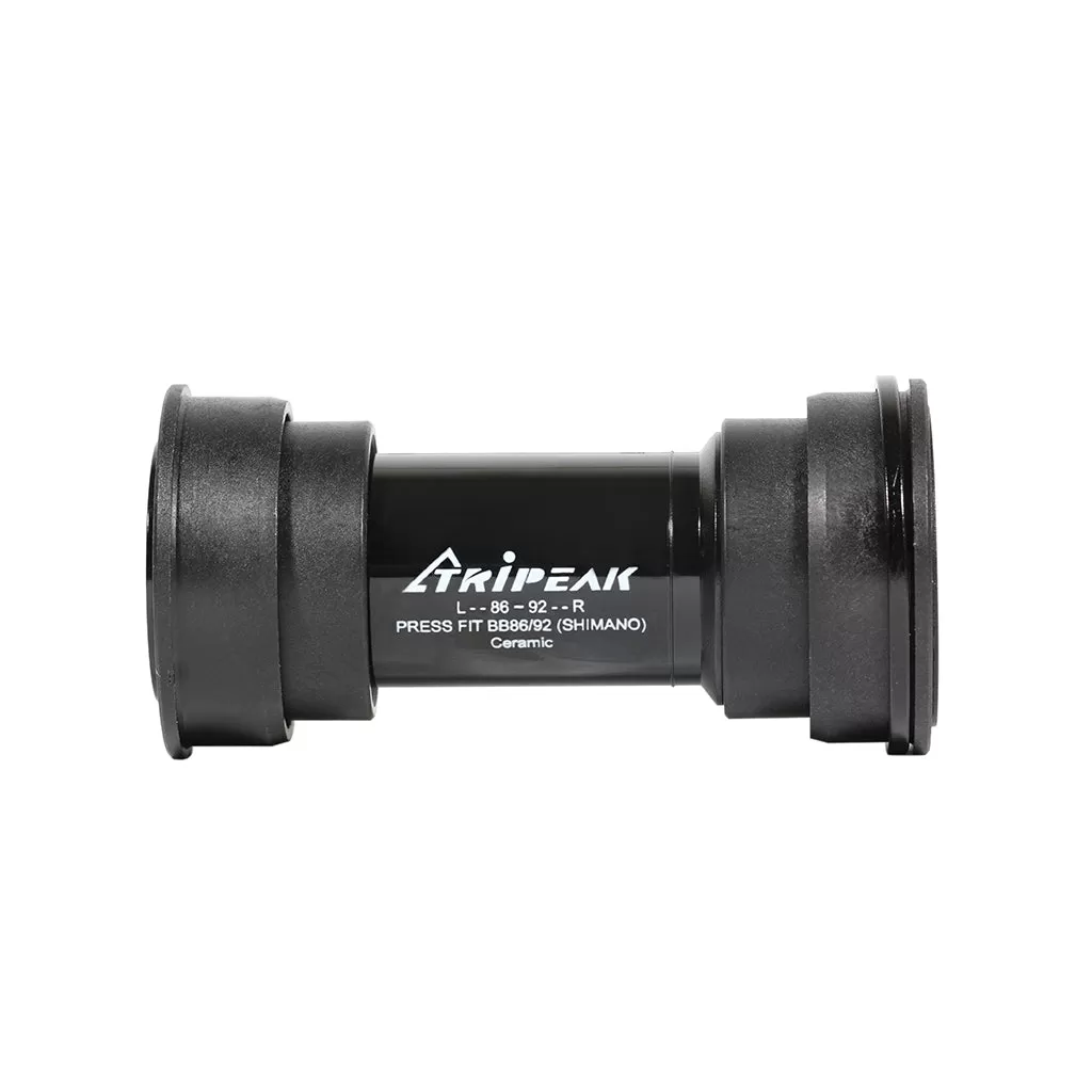 Tripeak BB86 Pressfit Bottom Bracket, Ceramic, Shimano - 86-92mm - Black