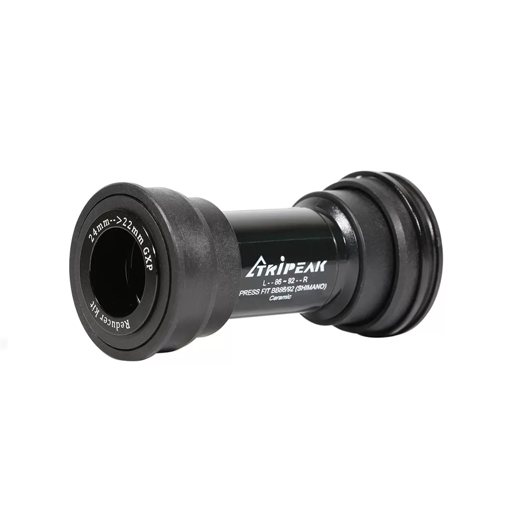 Tripeak BB86 Pressfit Bottom Bracket, Ceramic, Shimano - 86-92mm - Black