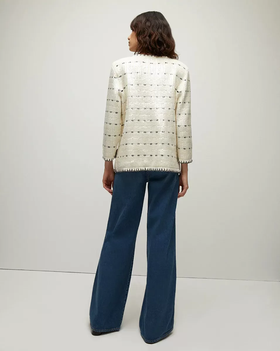 Veronica Beard - Ceriani Knit Jacket - Off White/Navy