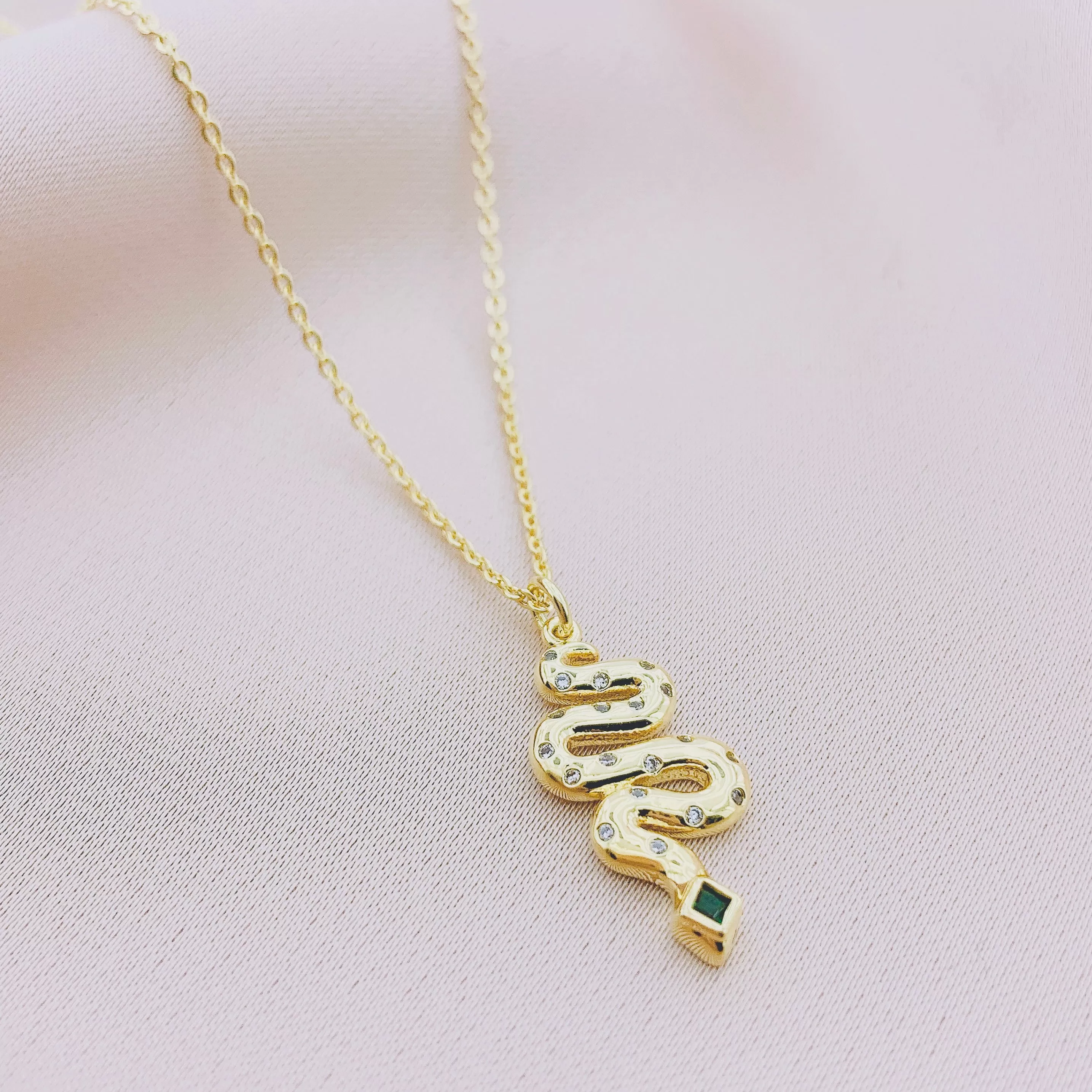 Women's CZ Snake Necklace