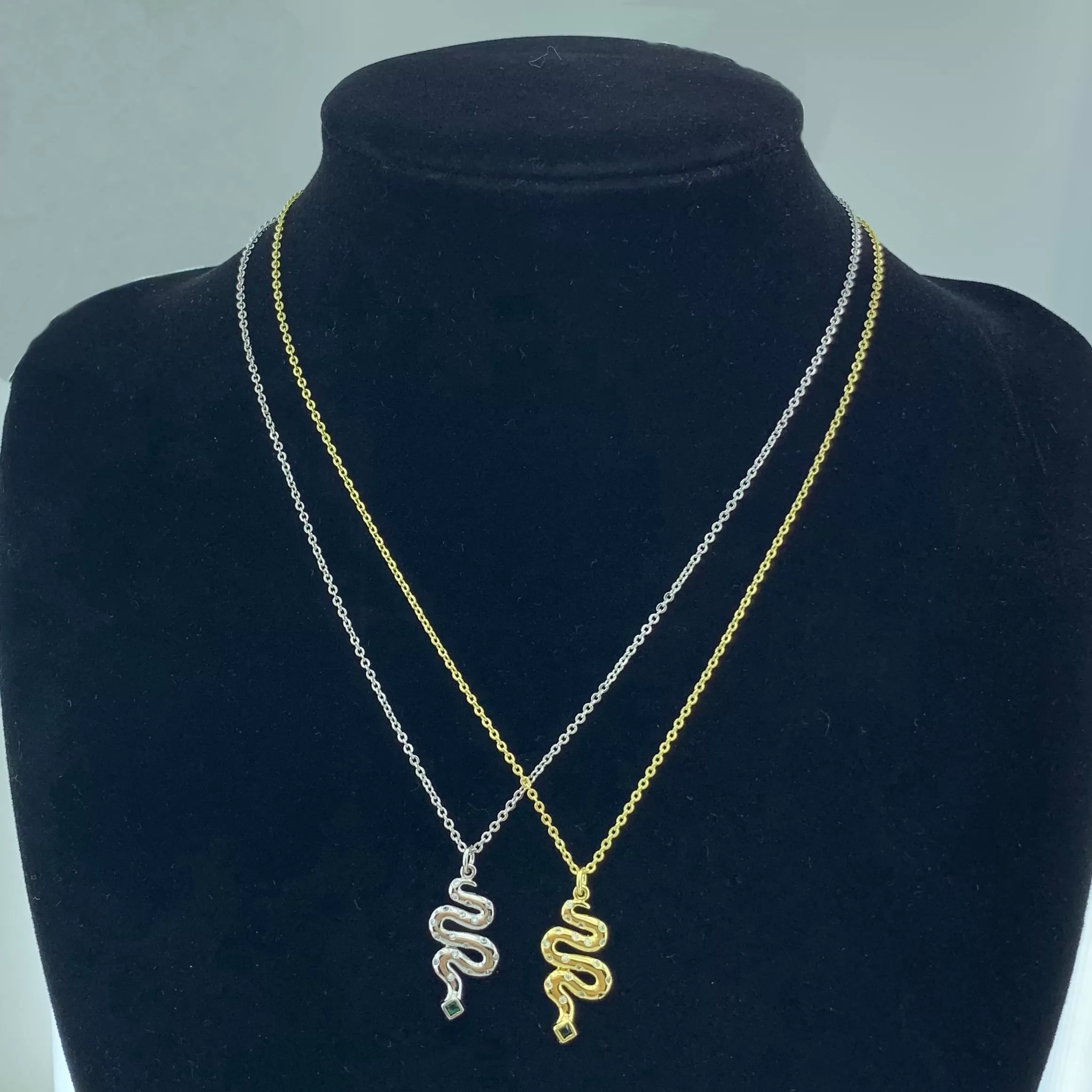 Women's CZ Snake Necklace