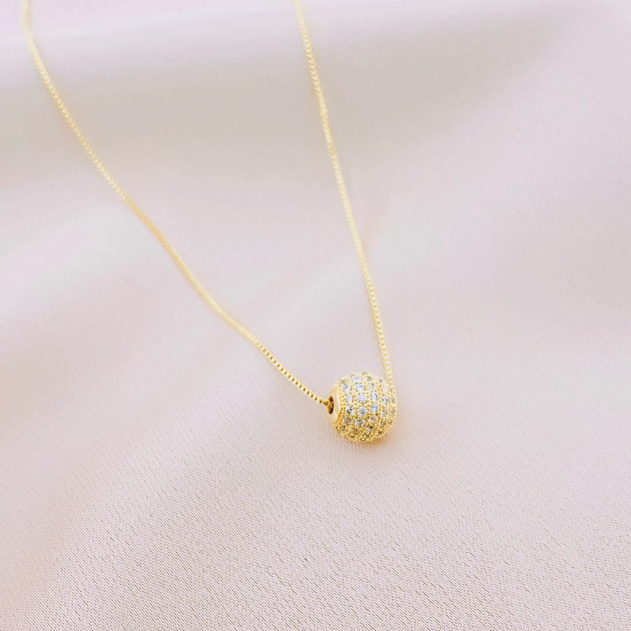 Women's Fashion Bead CZ Pendant Necklace