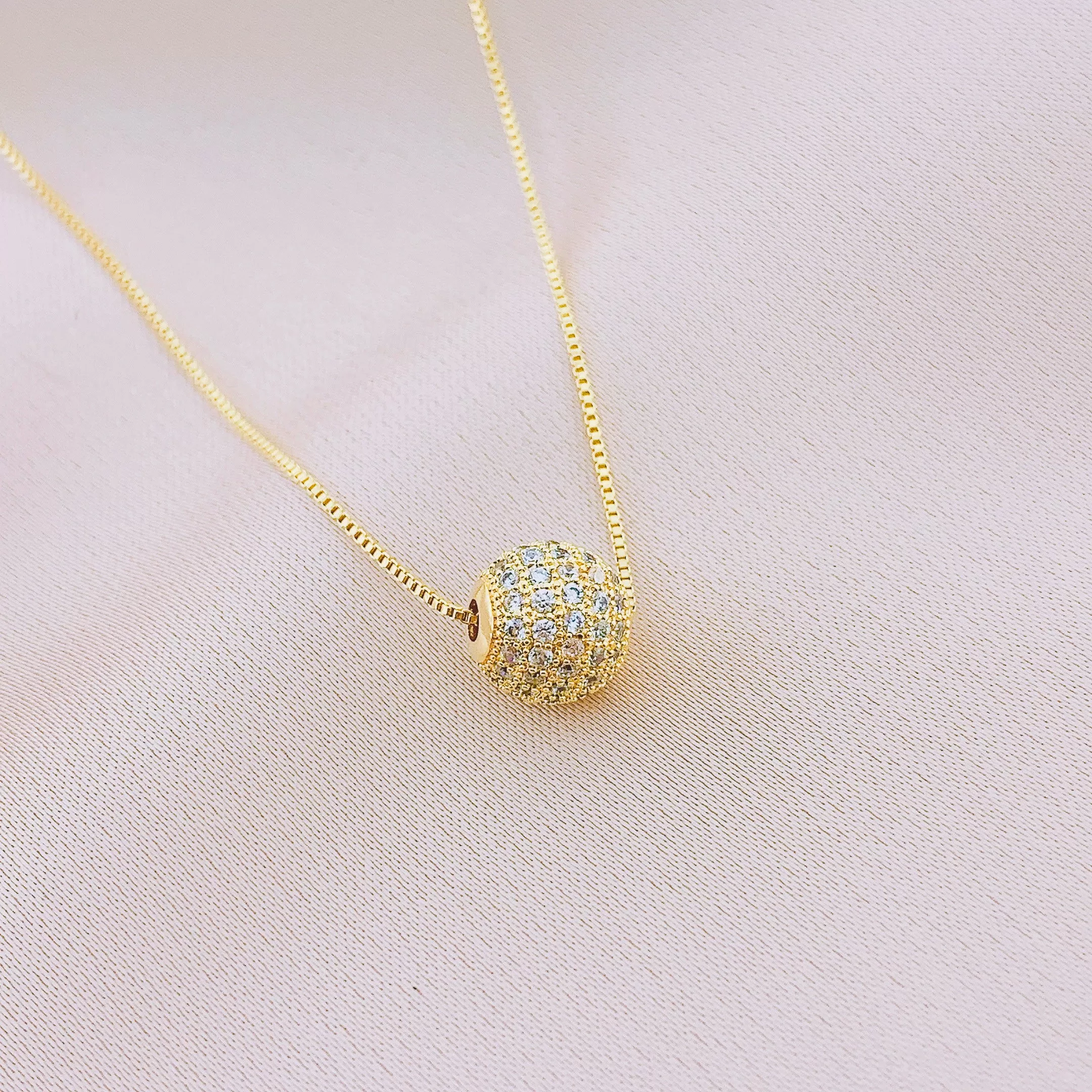 Women's Fashion Bead CZ Pendant Necklace