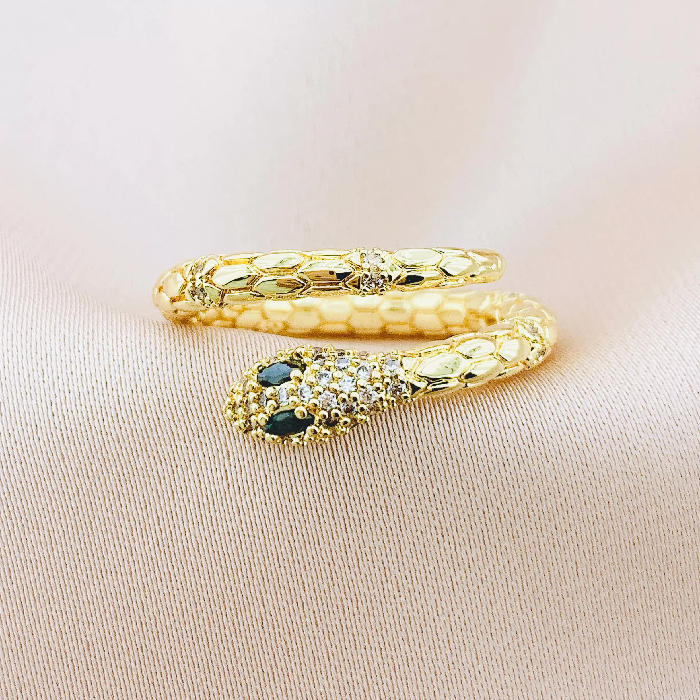 Women's Fashion CZ Snake Ring