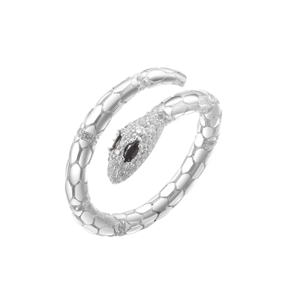 Women's Fashion CZ Snake Ring